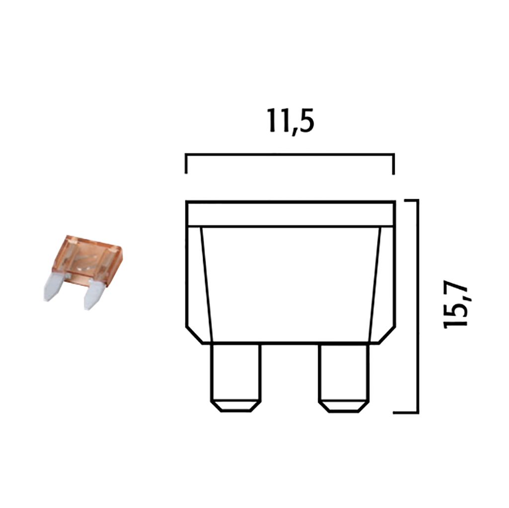 Flösser Sicherung 5AH Stecksicherung klein VPE50
