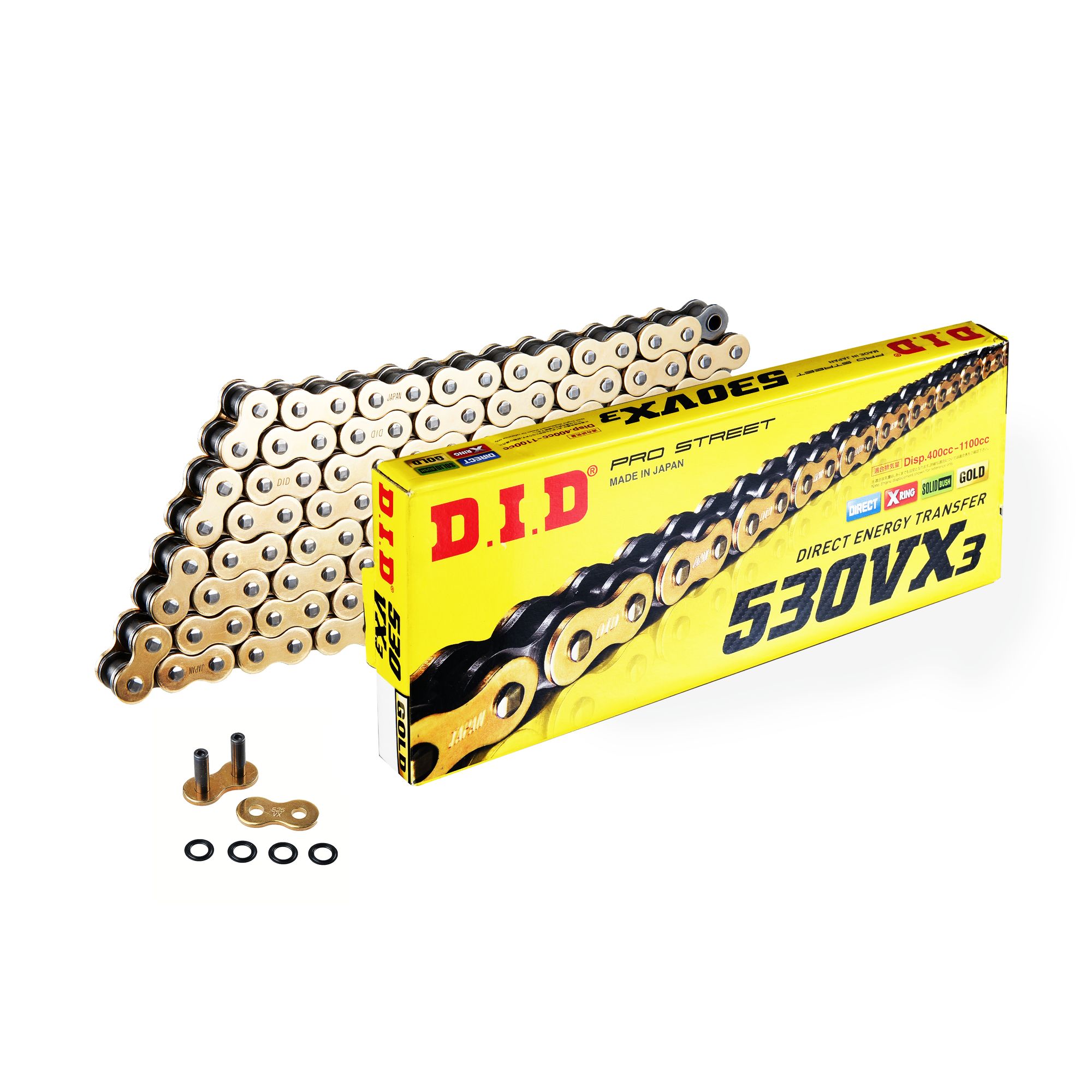 DID Kette 530 VX3 G&B 116 mit Niet-Schloss