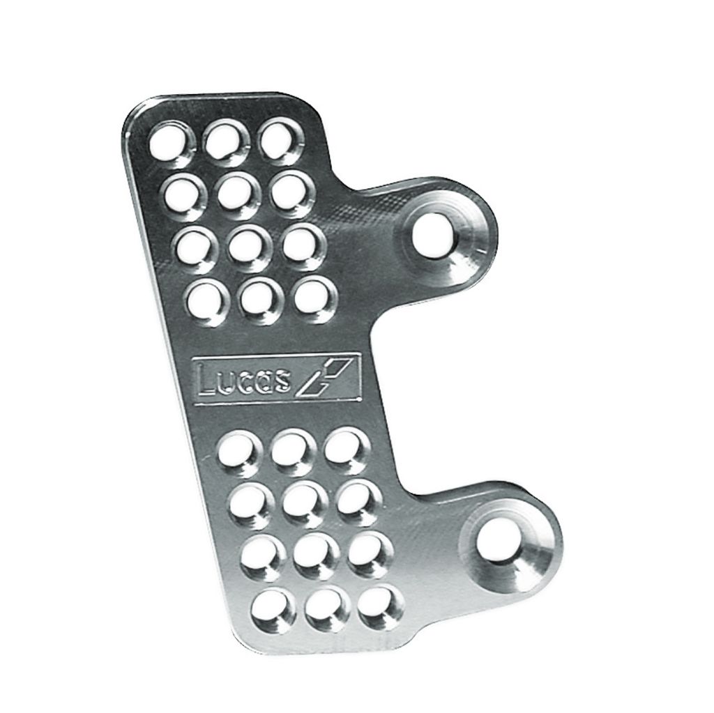 TRW Fußrastenadapterplatte rechte Seite / Farbe silber