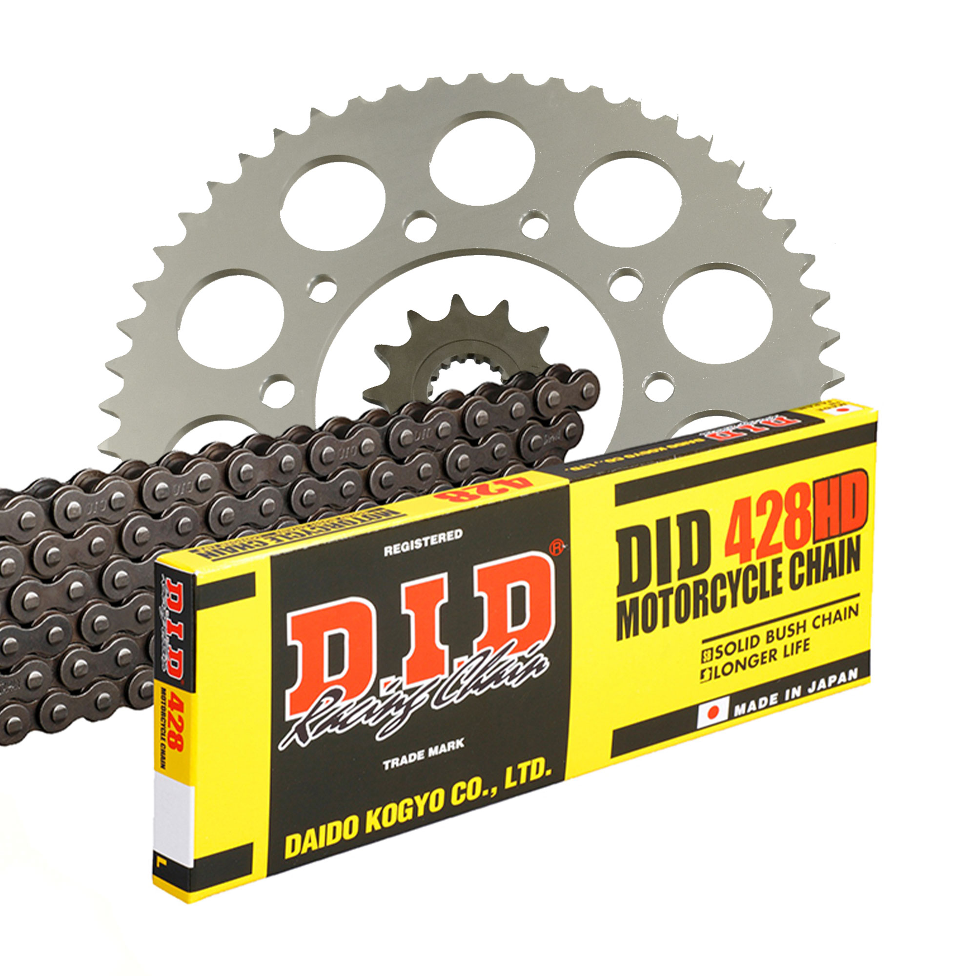 DID Kettenkit (für: Zuendapp ZXA 125 Adventure 17-20 ) 428 HD