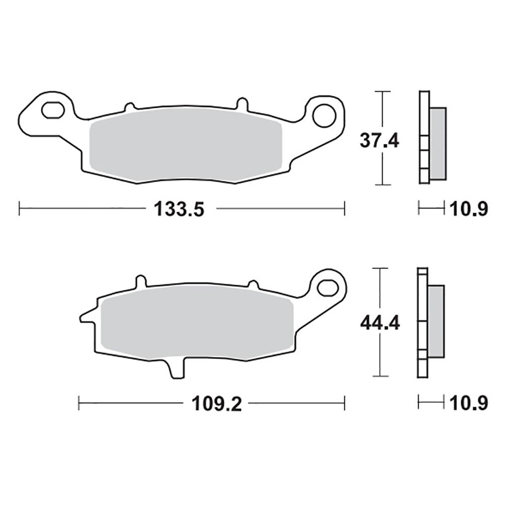 Moto-Master Bremsbelag RoadPRO Sinter hinten