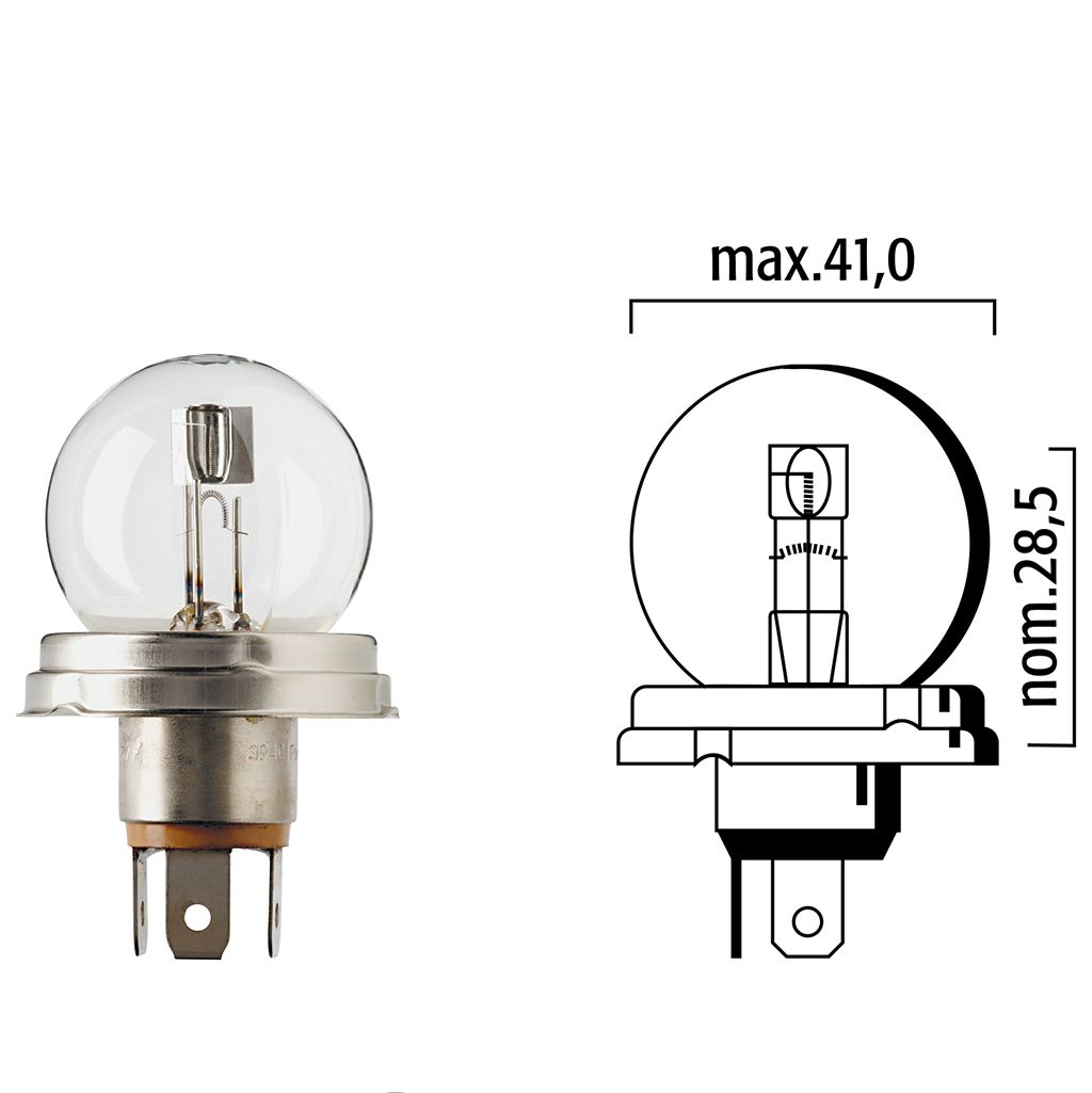 Floesser Lampe Flösser 12V 45/40W P45t klar