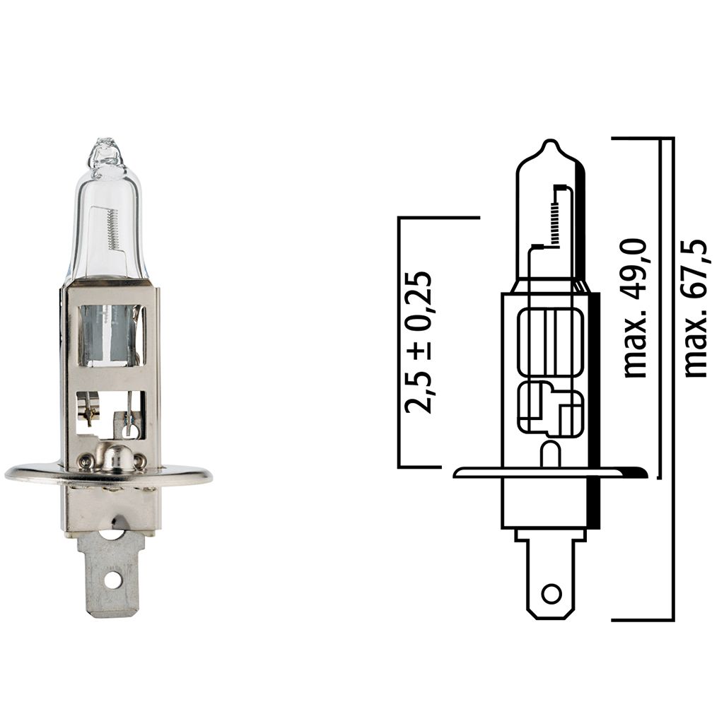 Flösser Lampe 12V 55W P14.5s H1 VPE1