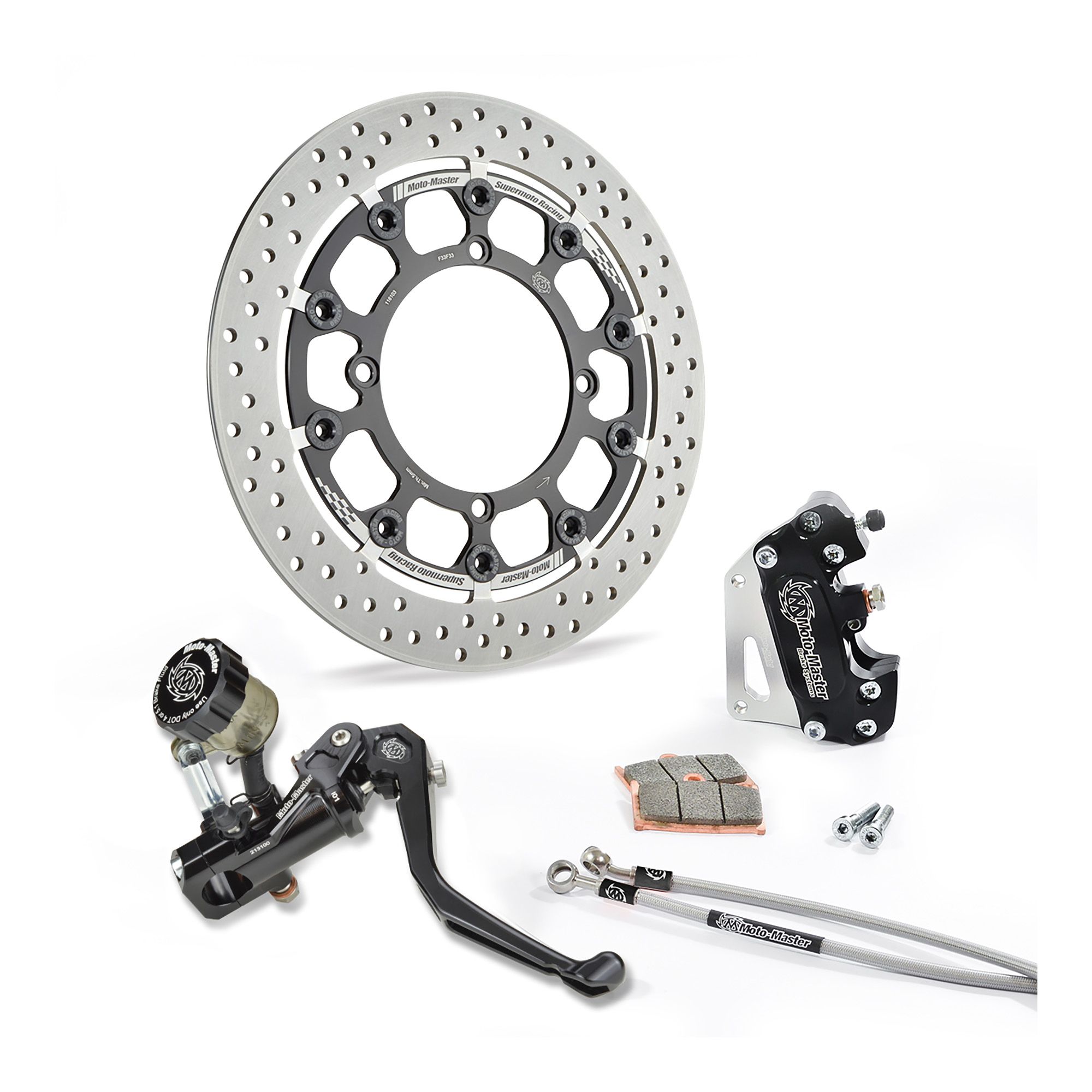Moto-Master Supermoto Kit 320 Halo Bremsscheibe Bremssattel Bremspumpe