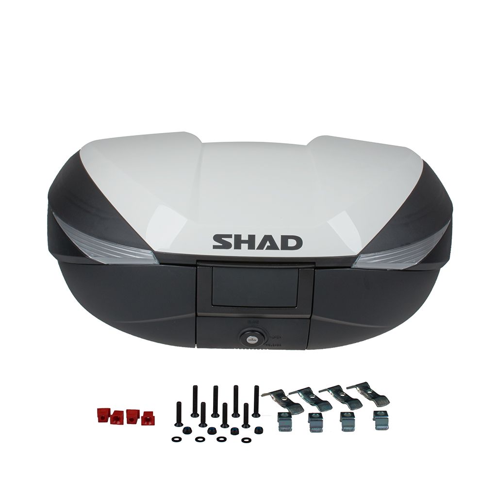 SHAD Topcase SH58X weiß Variabel von 46-58 Liter inklusive Trägerplatte