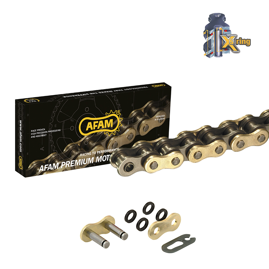 AFAM Kette 428 XMR2-G Xs-Ring 134 m. Clip Schloss