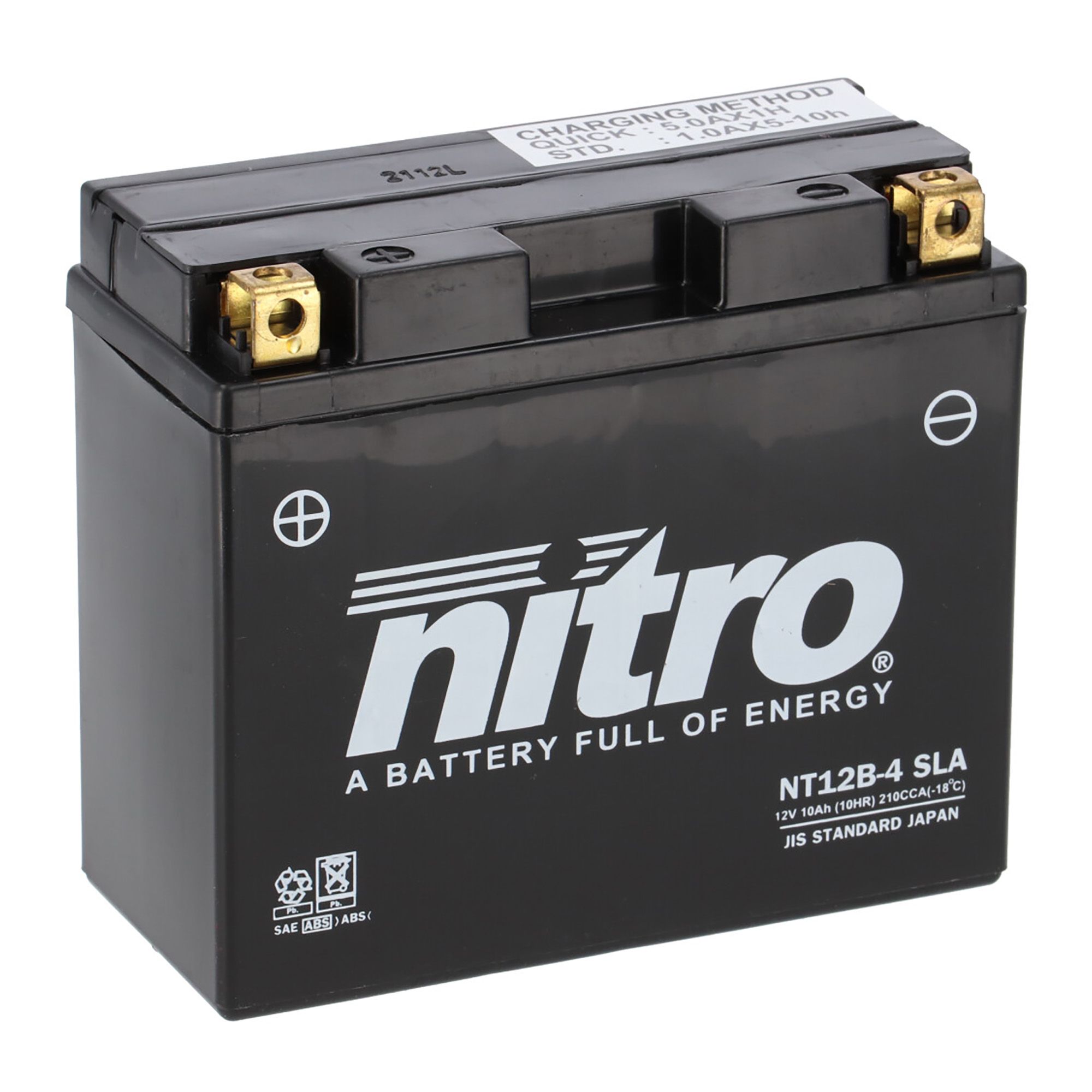 Nitro Batterie 12V 10AH YT12B-4 Gel
