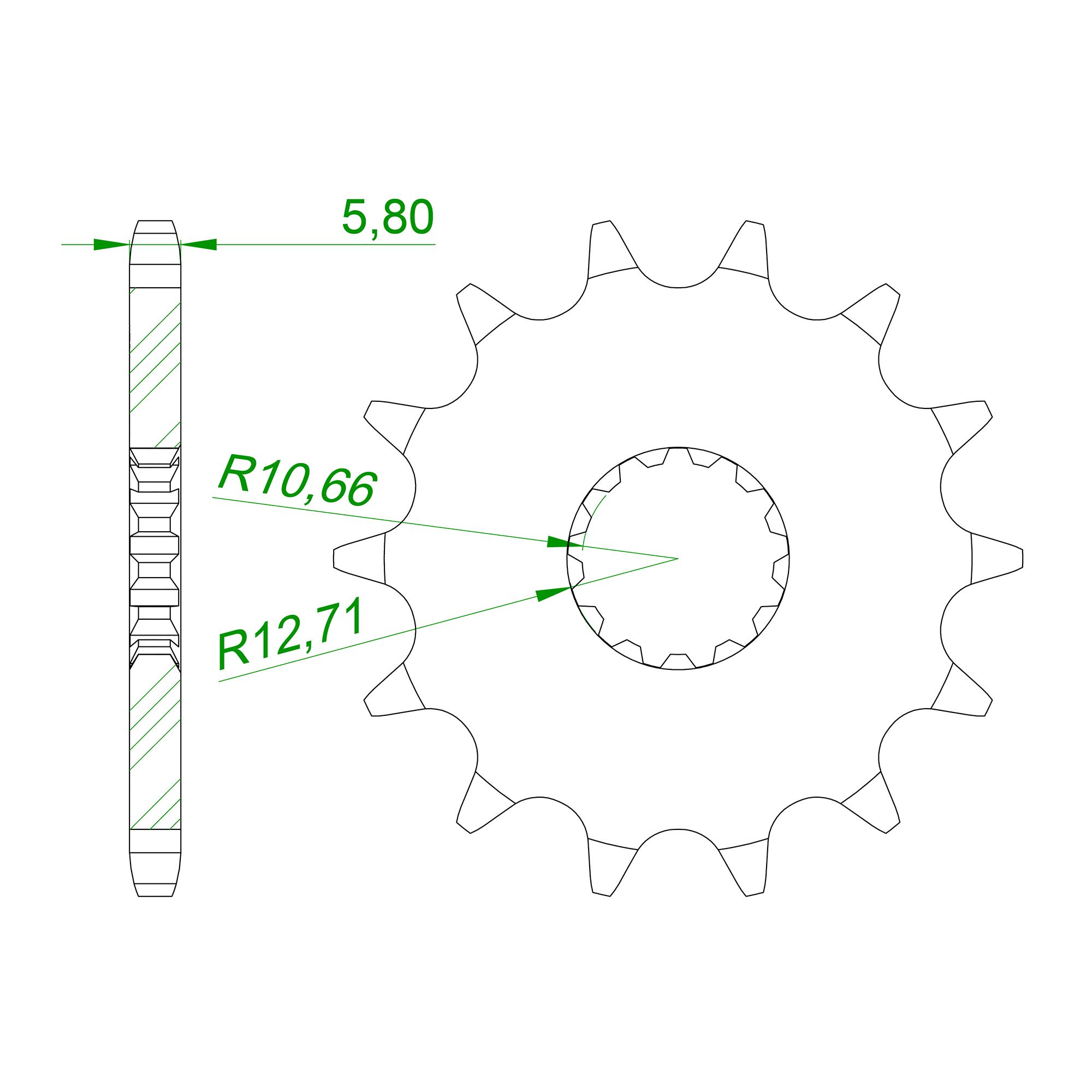 AFAM Ritzel 93400-14 #520 14 Zähne