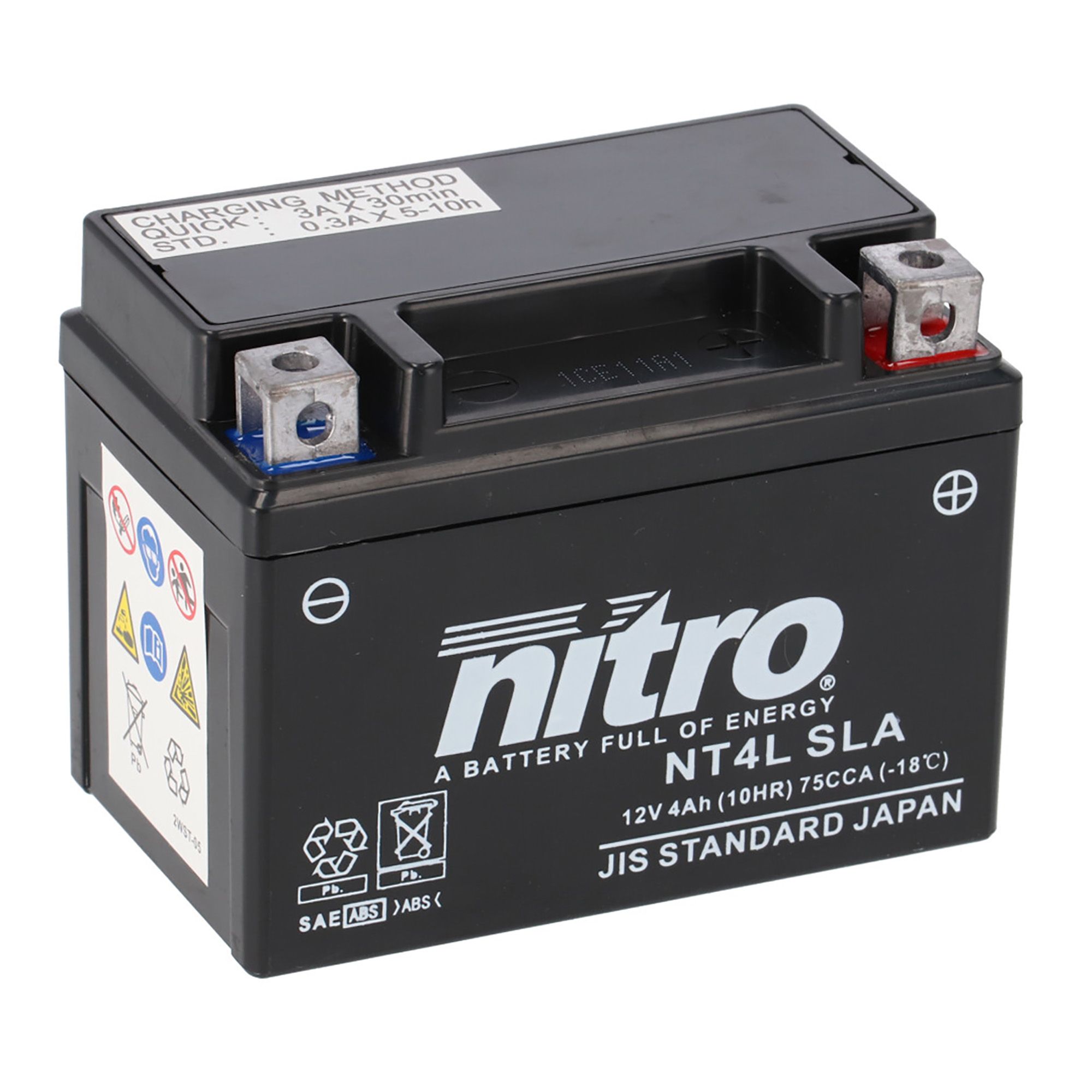 Nitro Batterie 12V 4AH YTX4L-BS Gel 50314
