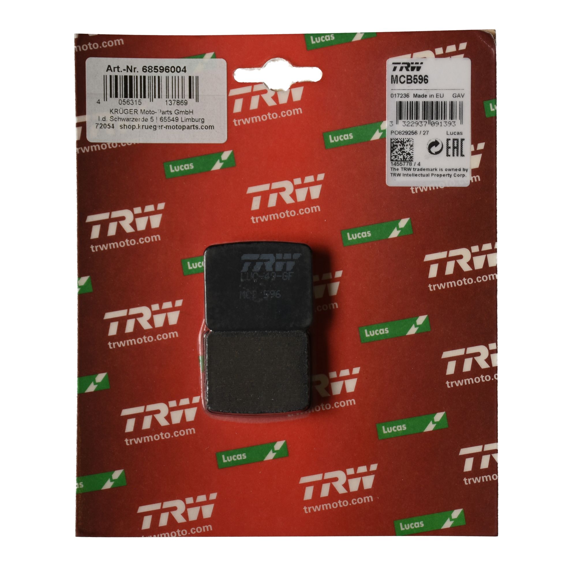 TRW Bremsbelag organisch