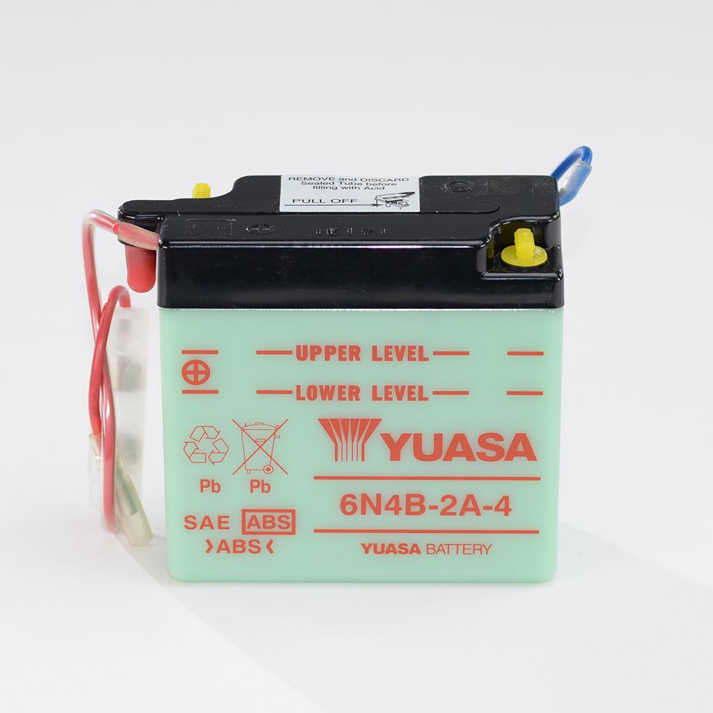 Yuasa Batterie 6V 4AH 6N4B-2A-4 Blei-Säure ohne Säurepack