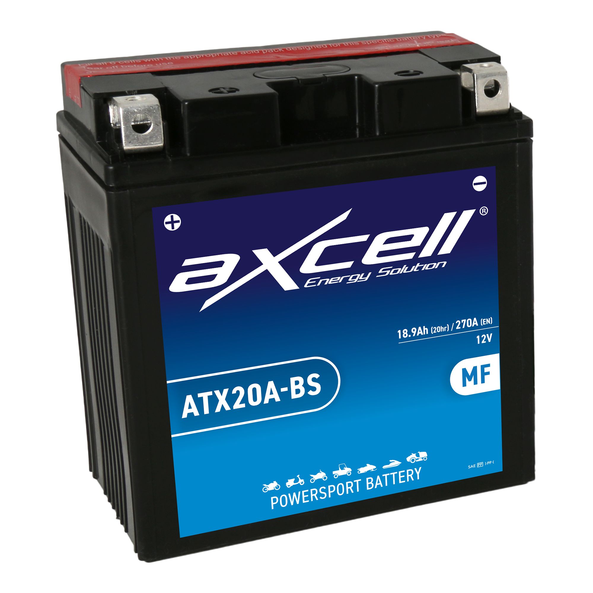 AXCELL Batterie 12V YTX20A-BS Wartungsfrei