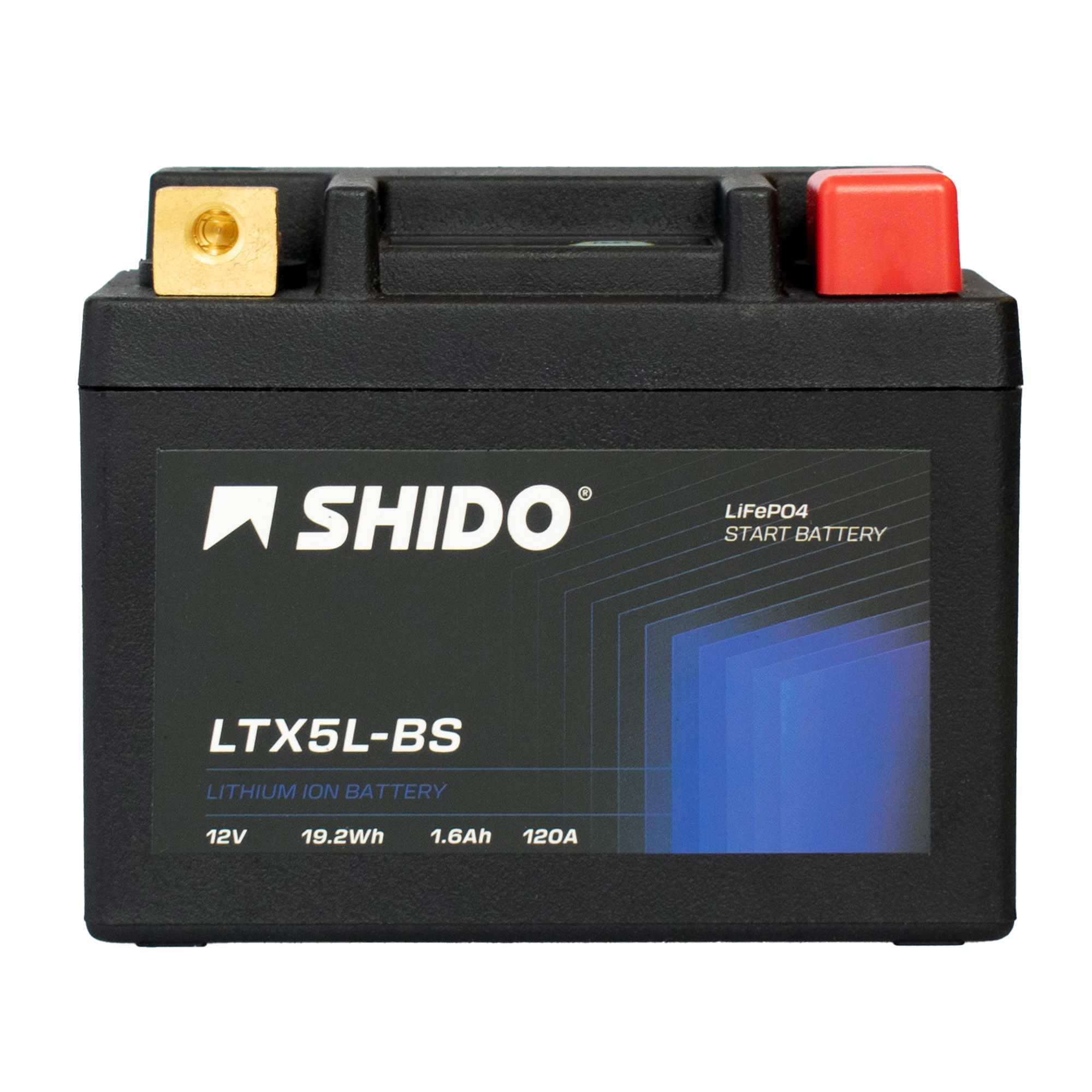 Shido Batterie 12V 1,6AH4AH YTX5L-BS Lithium-Ionen 50412