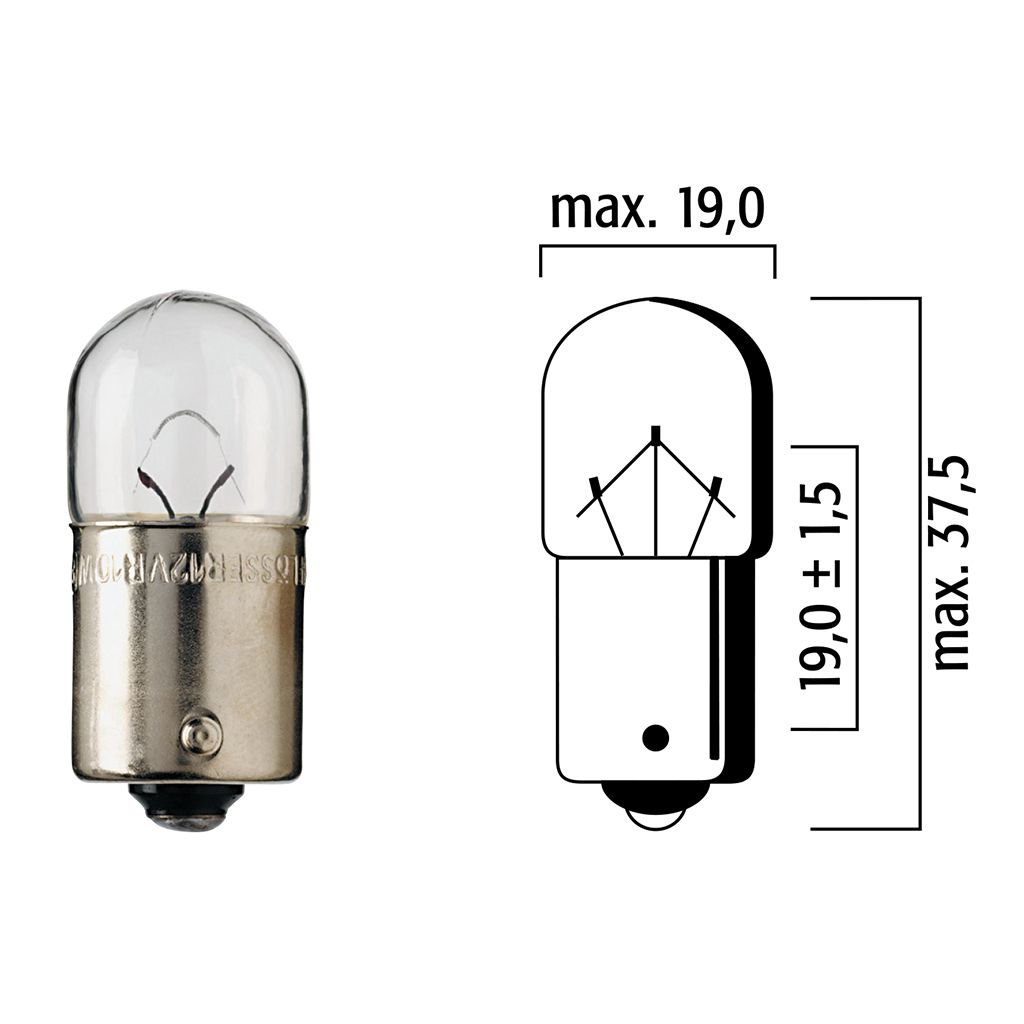 Flösser Lampen 12V 10W BA15s klar VPE10