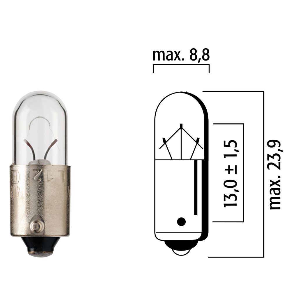 Flösser Lampen 12V 4W BA9s VPE10