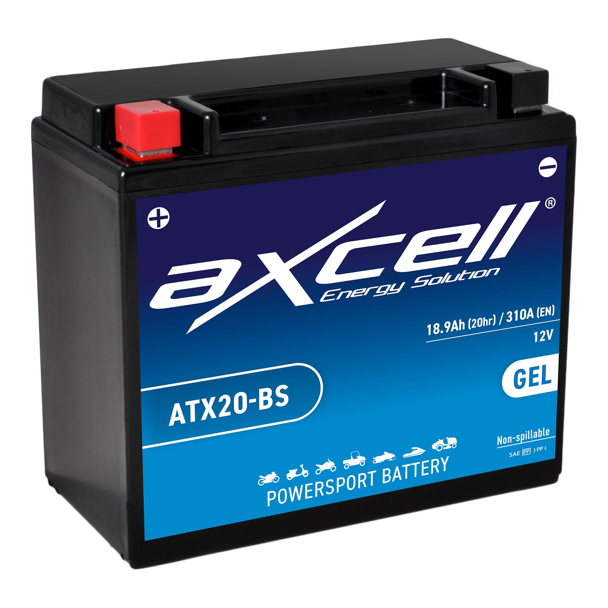 AXCELL Batterie 12V YTX20-BS GEL