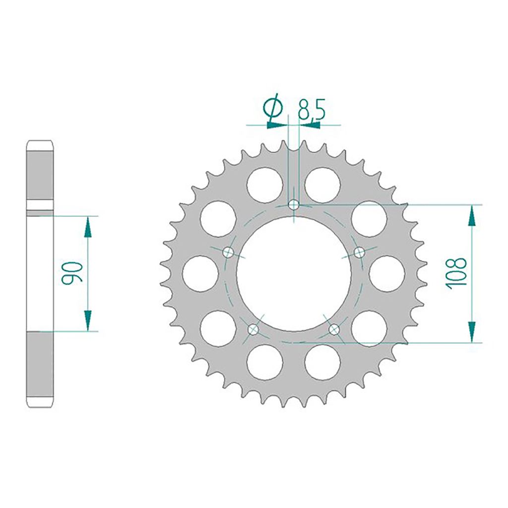 Esjot Kettenrad ALU #530 34 Zähne