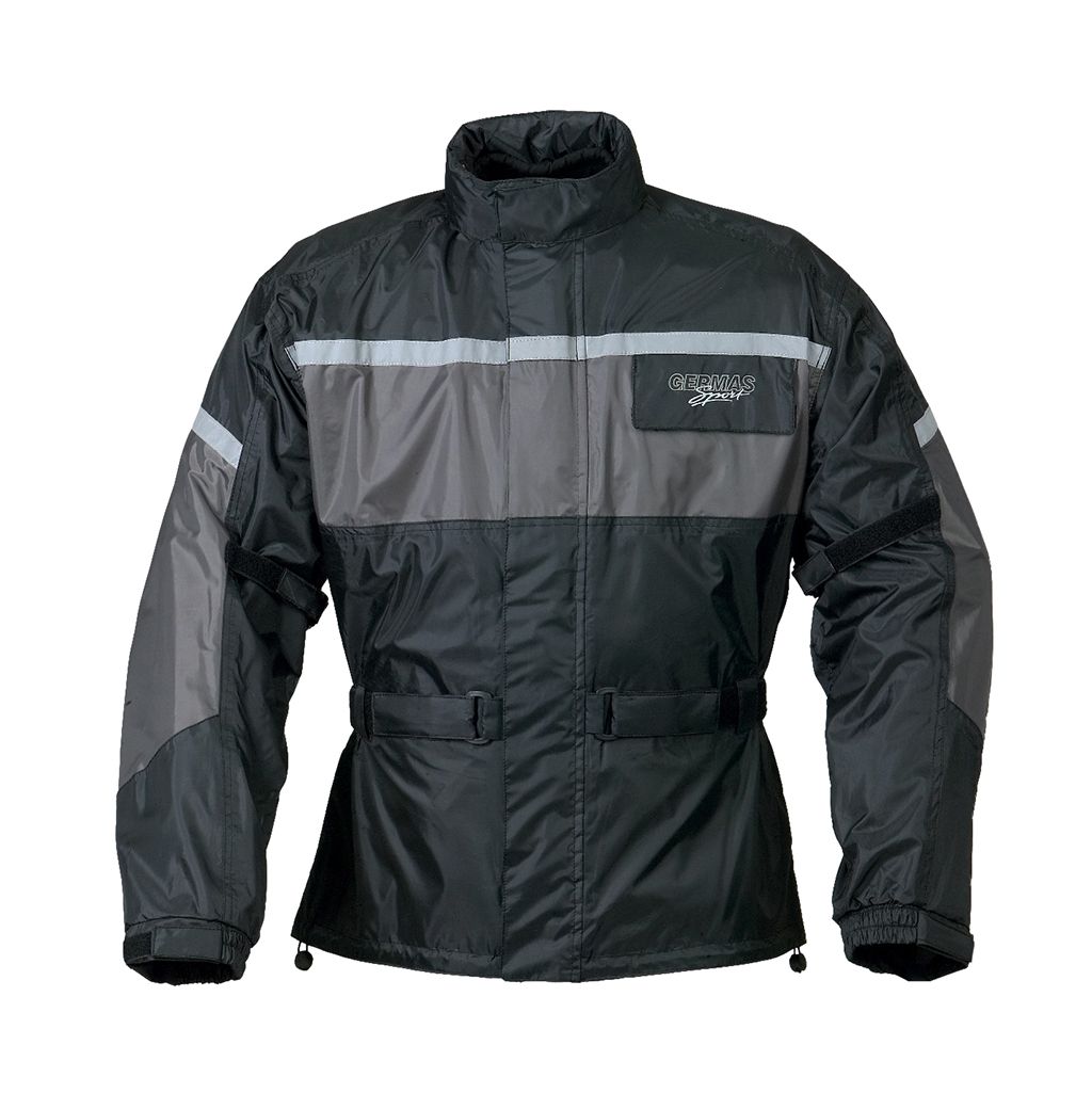 Germas Regenjacke Leeds schwarz/grau M
