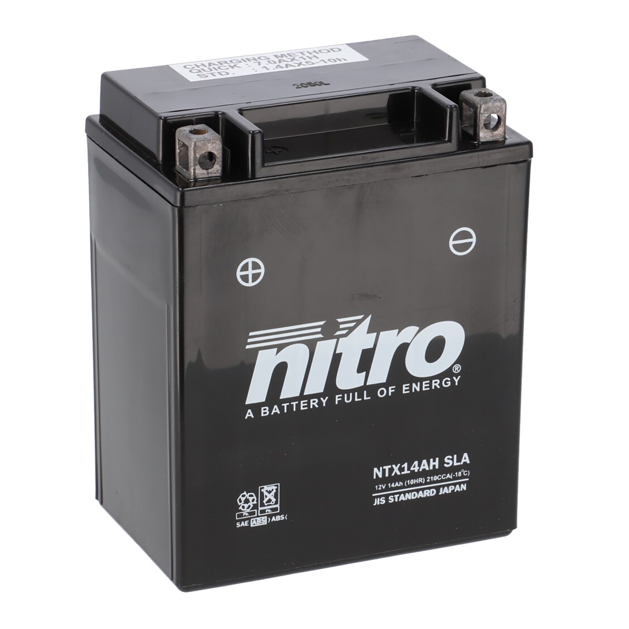Nitro Batterie 12V 12AH YTX14AH-BS Gel