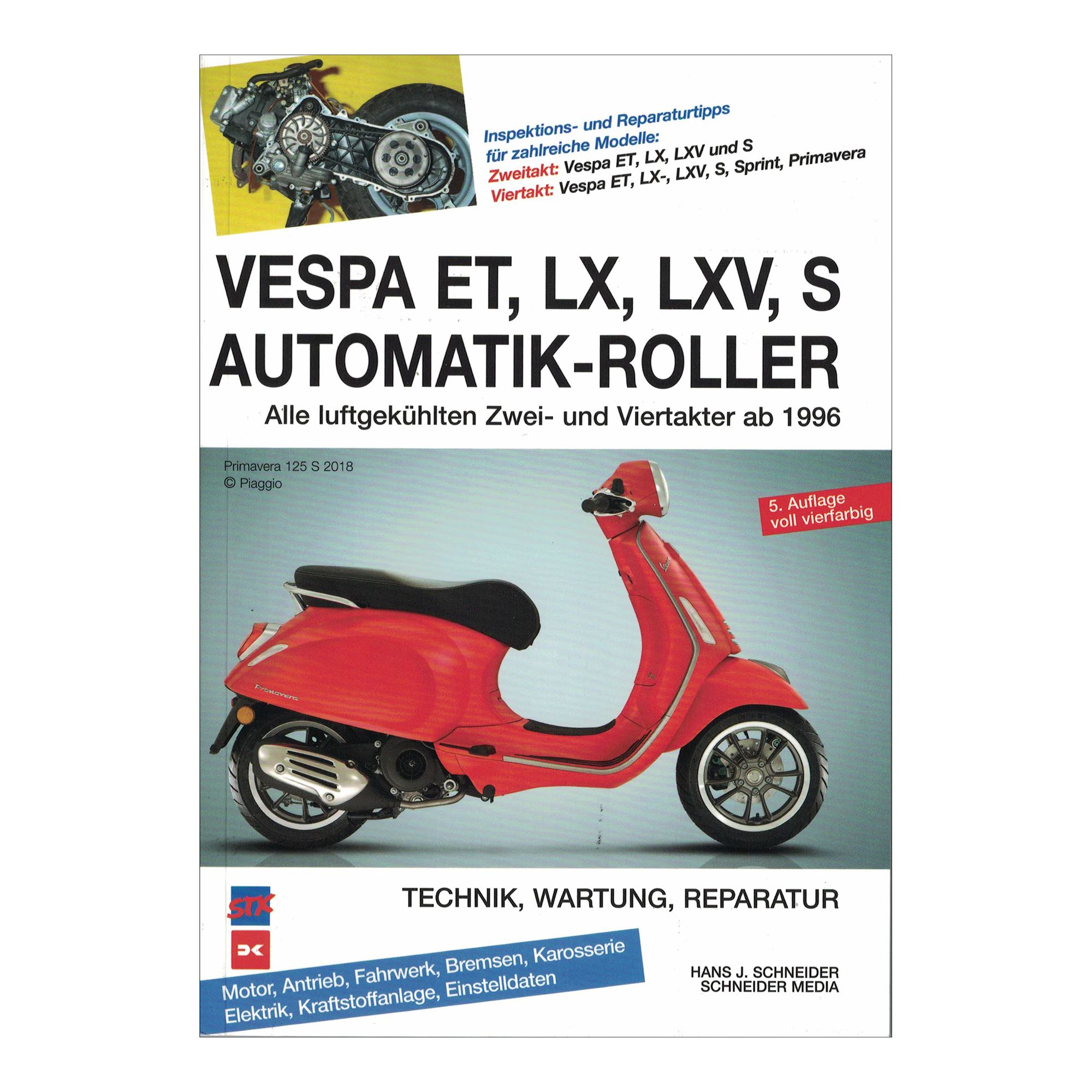 Reparaturanleitung für Vespa ET LX LXV S Automatikroller