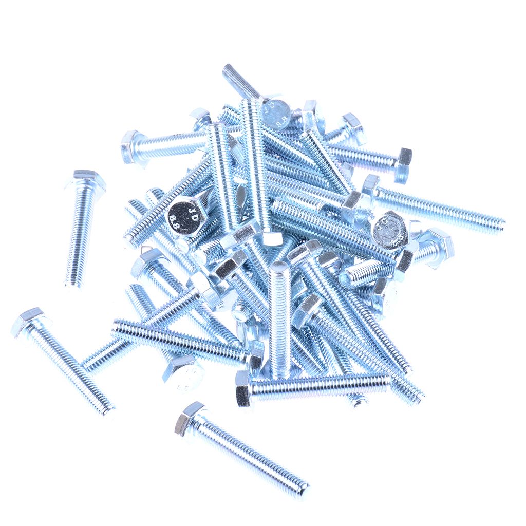 MotoLibre Schraube M10 60 mm sechskant 50er Set