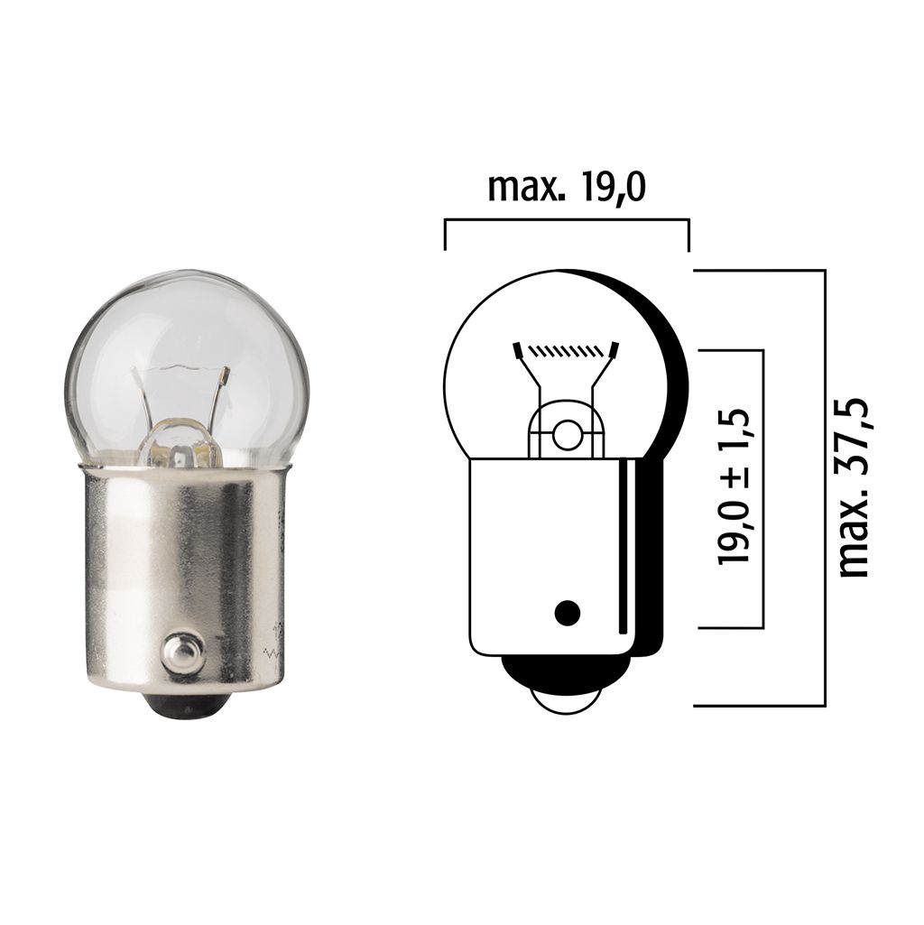 Floesser Lampen 12V 15W BA15s VPE10