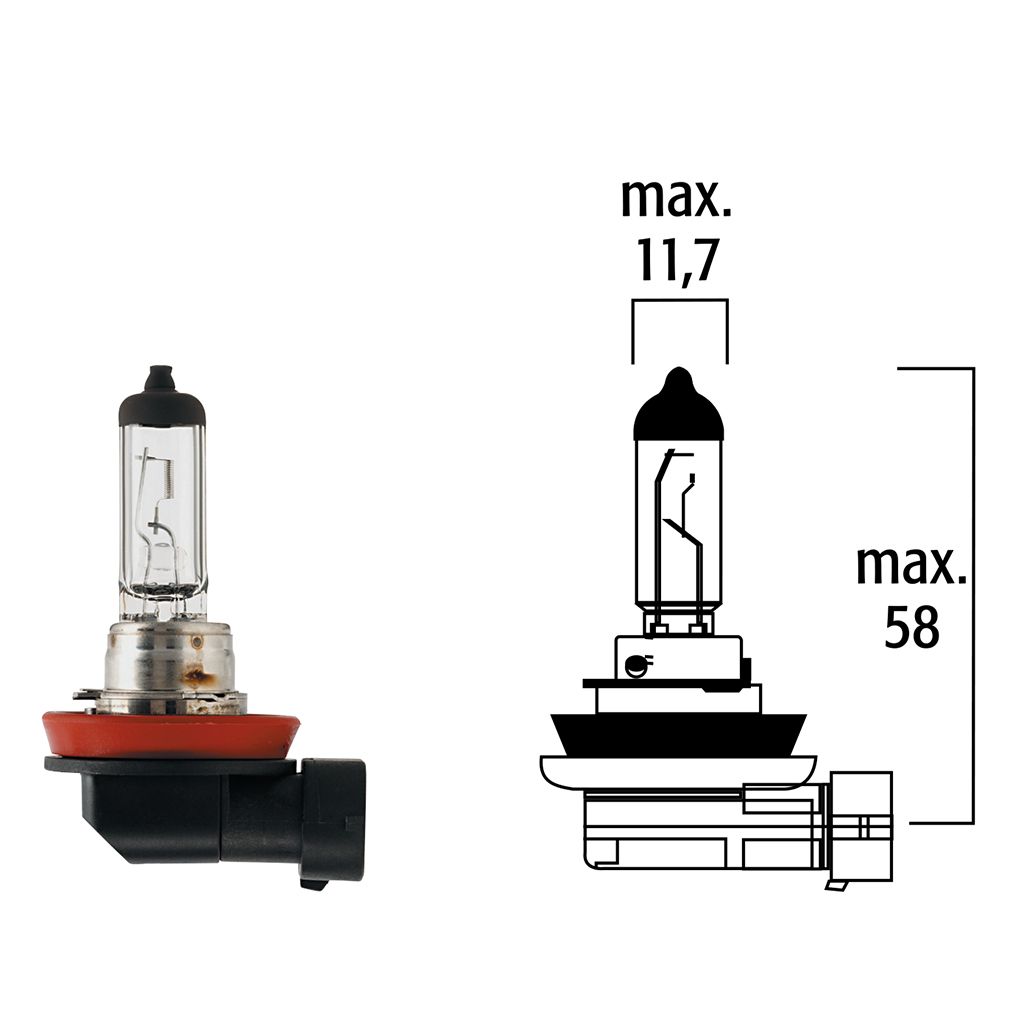 Flösser Lampe 12V 55W H11 PGJ19-2 VPE1
