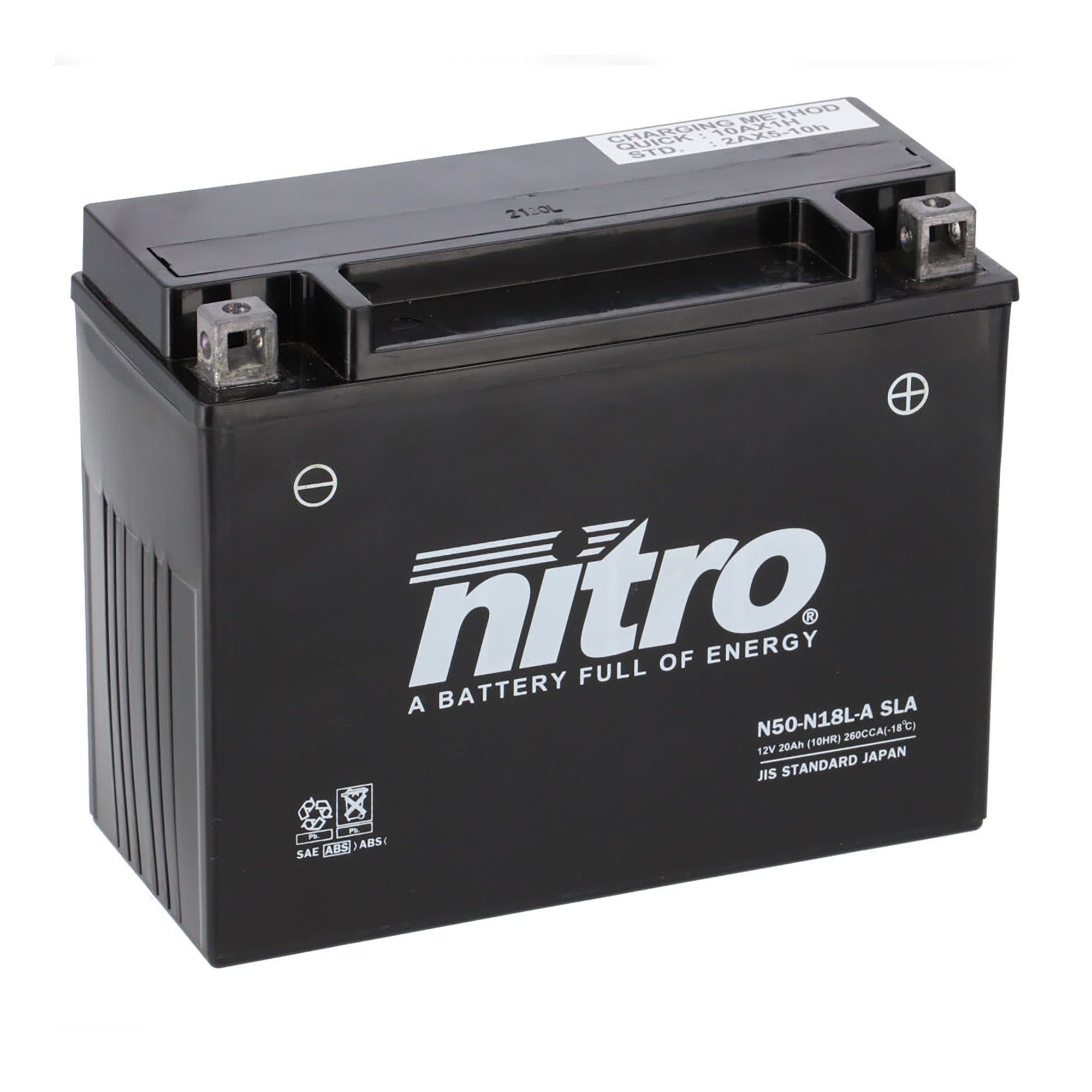 Nitro Batterie 12V 20AH Y50-N18L-A Gel 52012