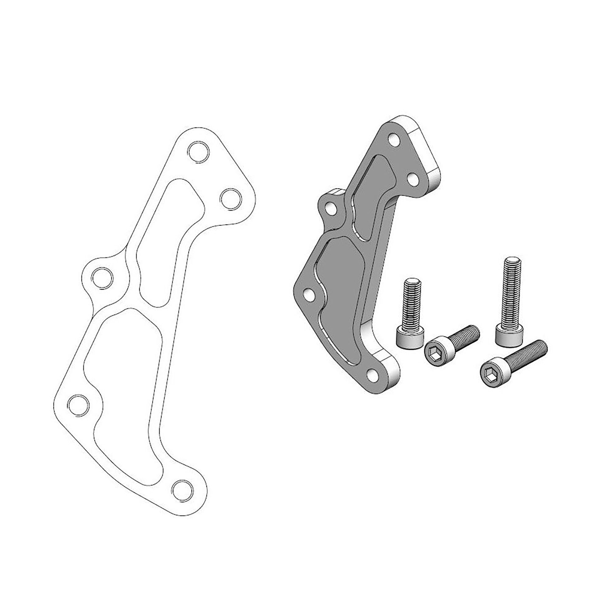 Moto-Master Bremssattel-Adapter Supermoto Racing Adapter 320 mm Ø