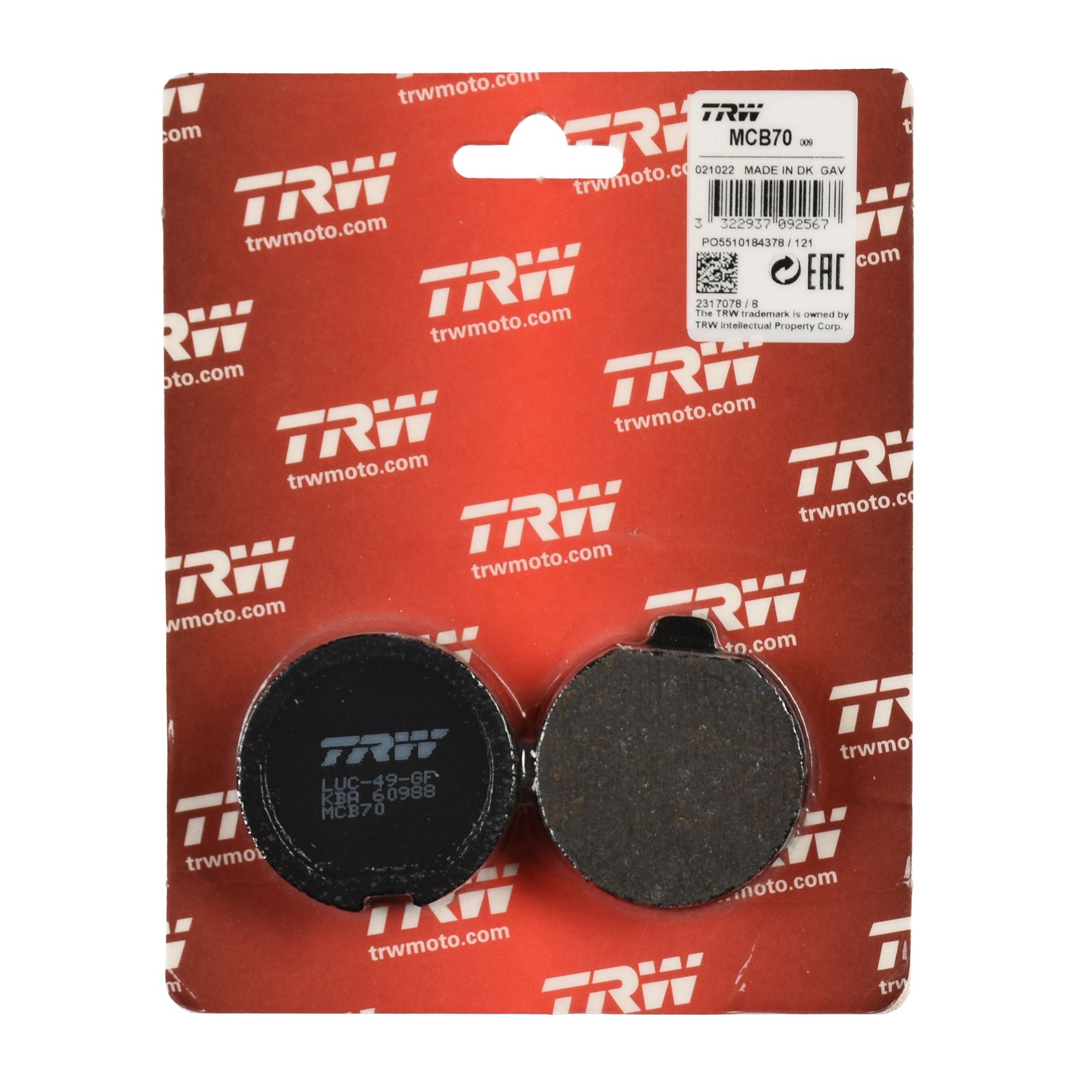 TRW Bremsbelag organisch