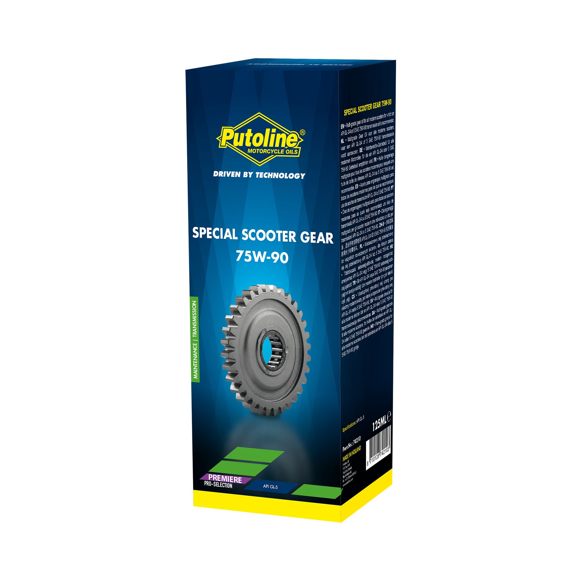 Putoline Getriebeöl 75W90 125 ml Special Scooter Gear Oil API GL5
