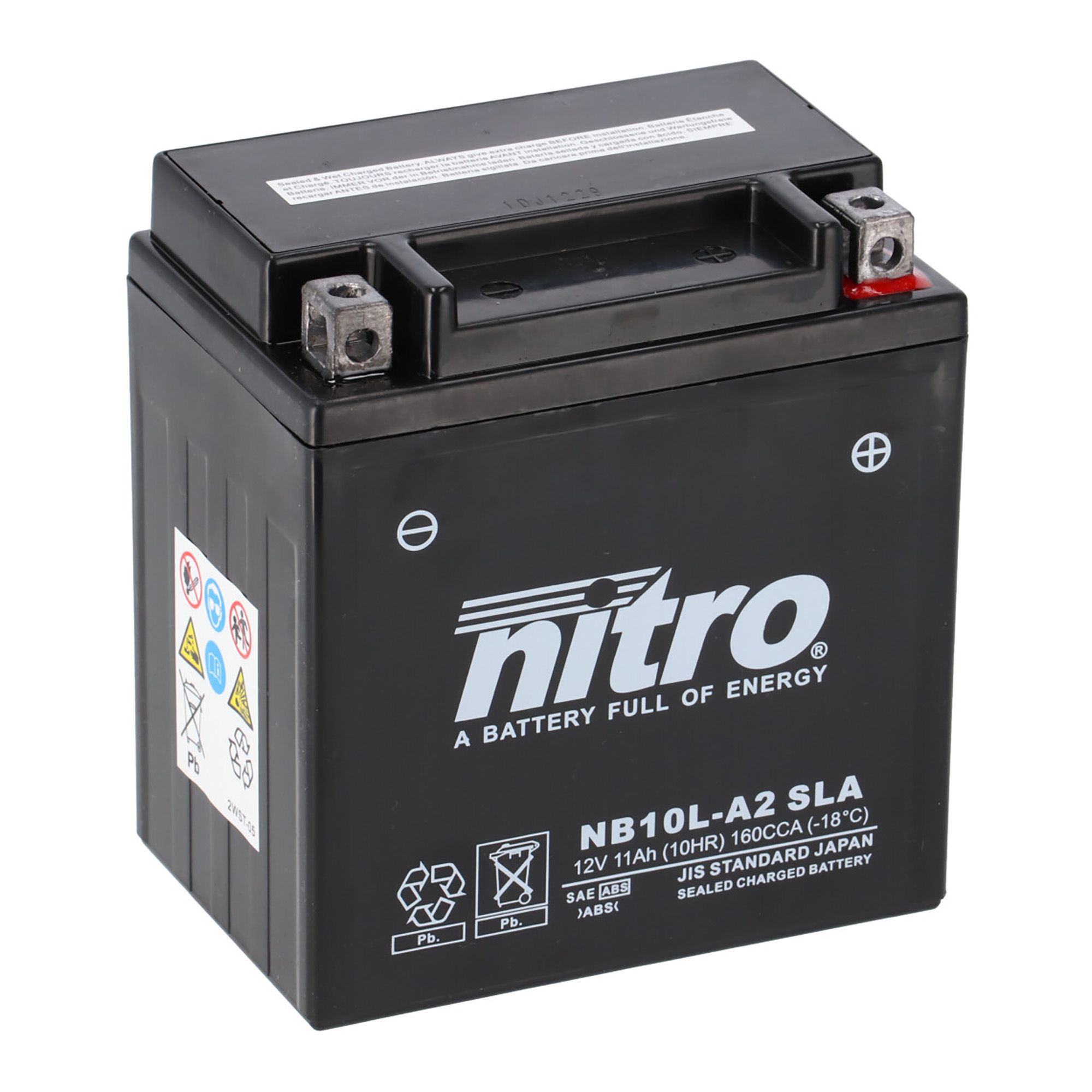 Nitro Batterie 12V 11AH YB10L-A2 Gel