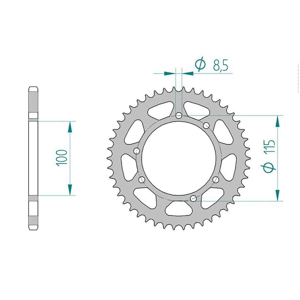 Esjot Kettenrad 56103-48 STAHL #420 48 Zähne