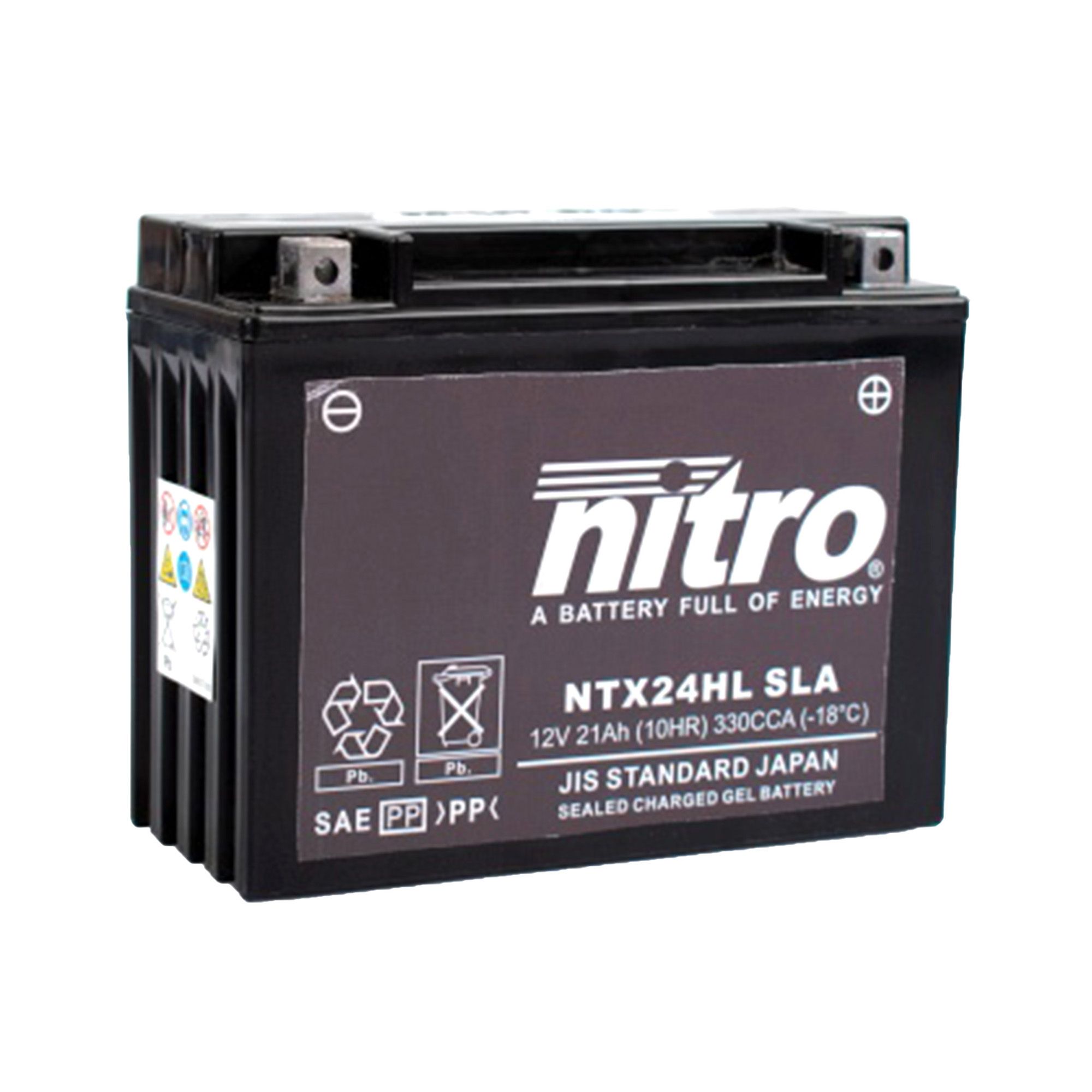 Nitro Batterie 12V 21AH YTX24HL-BS Gel