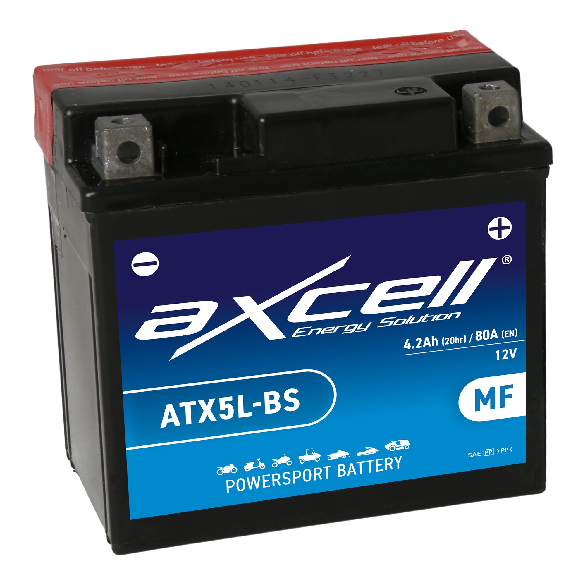 AXCELL Batterie 12V YTX5L-BS Wartungsfrei 50412