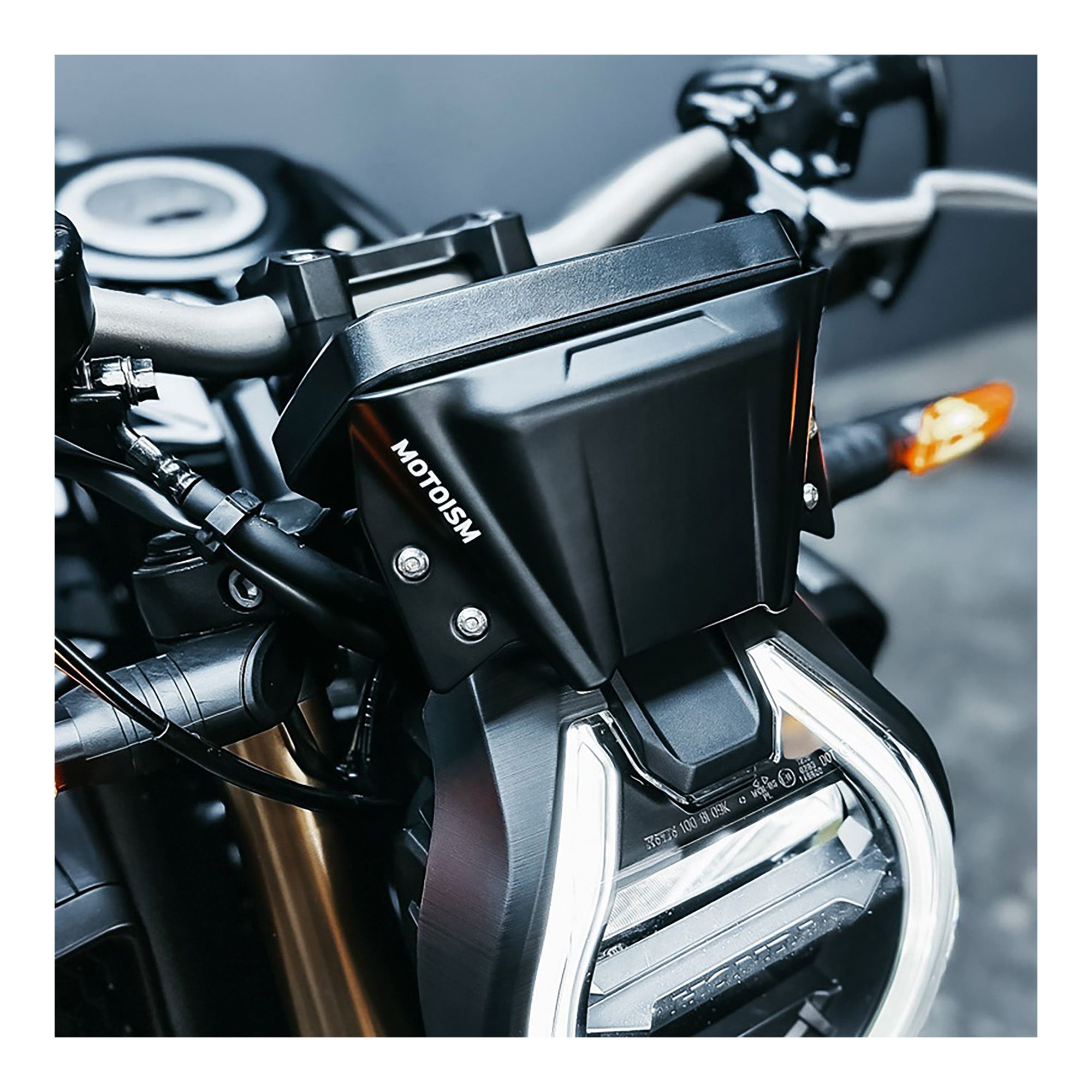 MOTOISM Windschild Edelstahl matt-schwarz