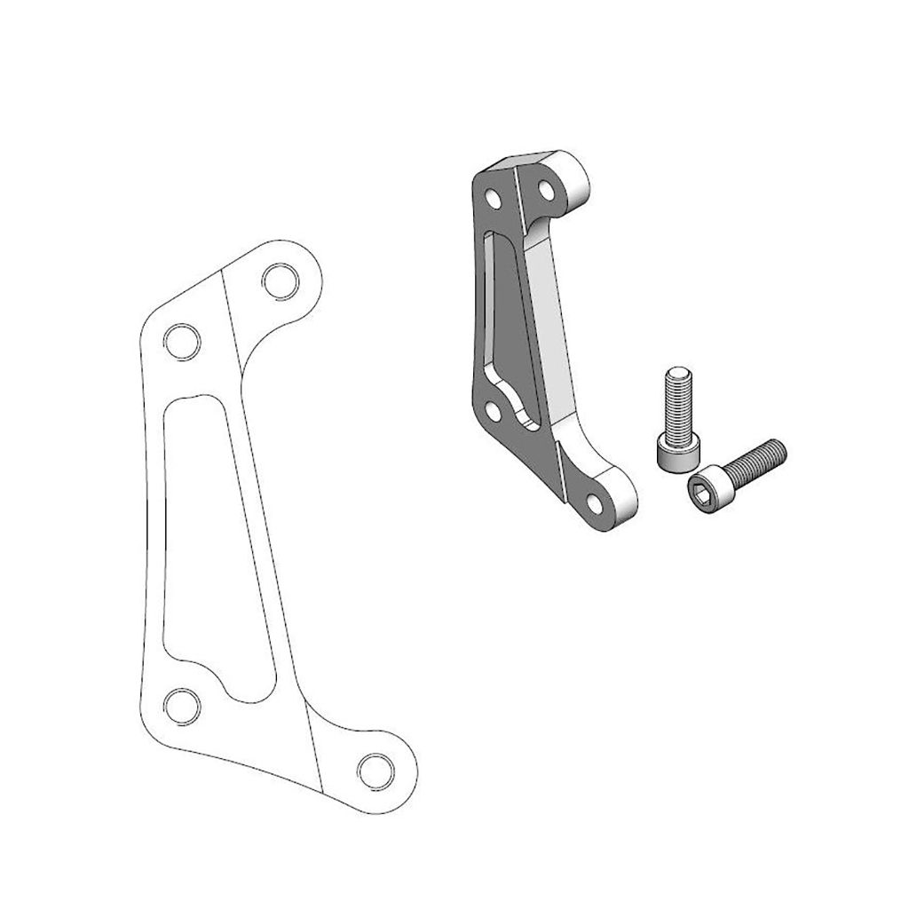 Moto-Master Bremssattel-Adapter Supermoto Racing Adapter 300 mm Ø