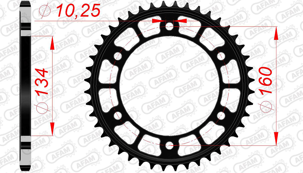 AFAM Kettenrad STAHL #520