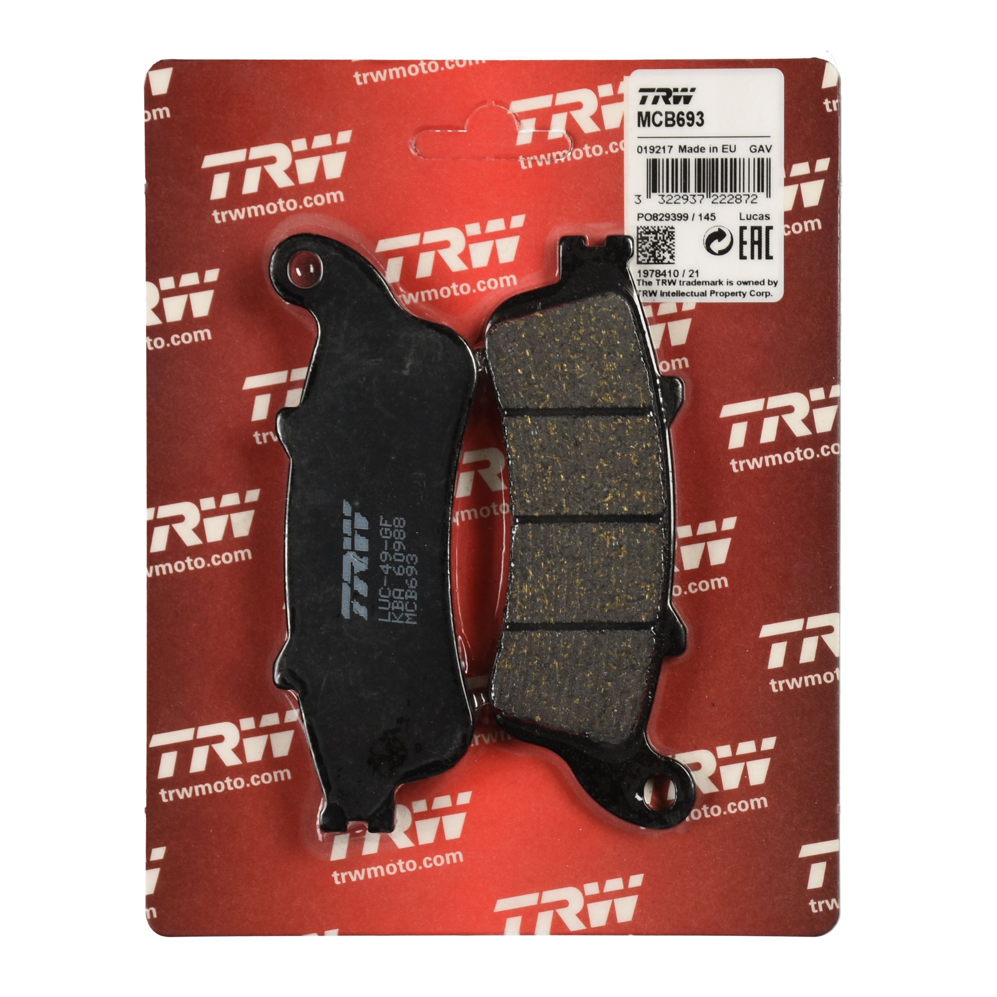 TRW Bremsbelag organisch