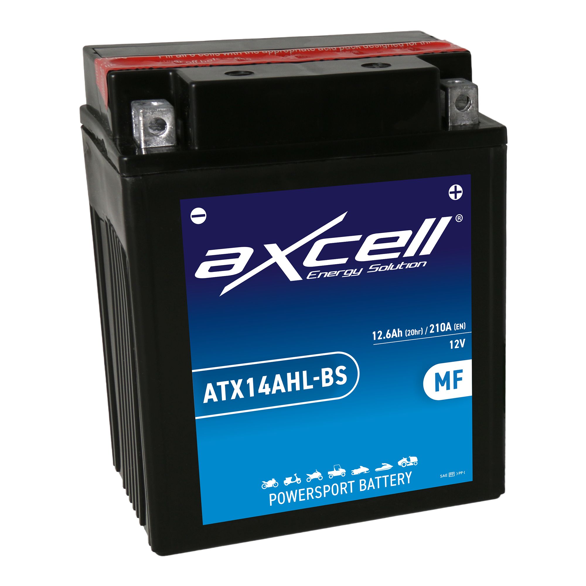 AXCELL Batterie 12V YTX14AHL-BS Wartungsfrei