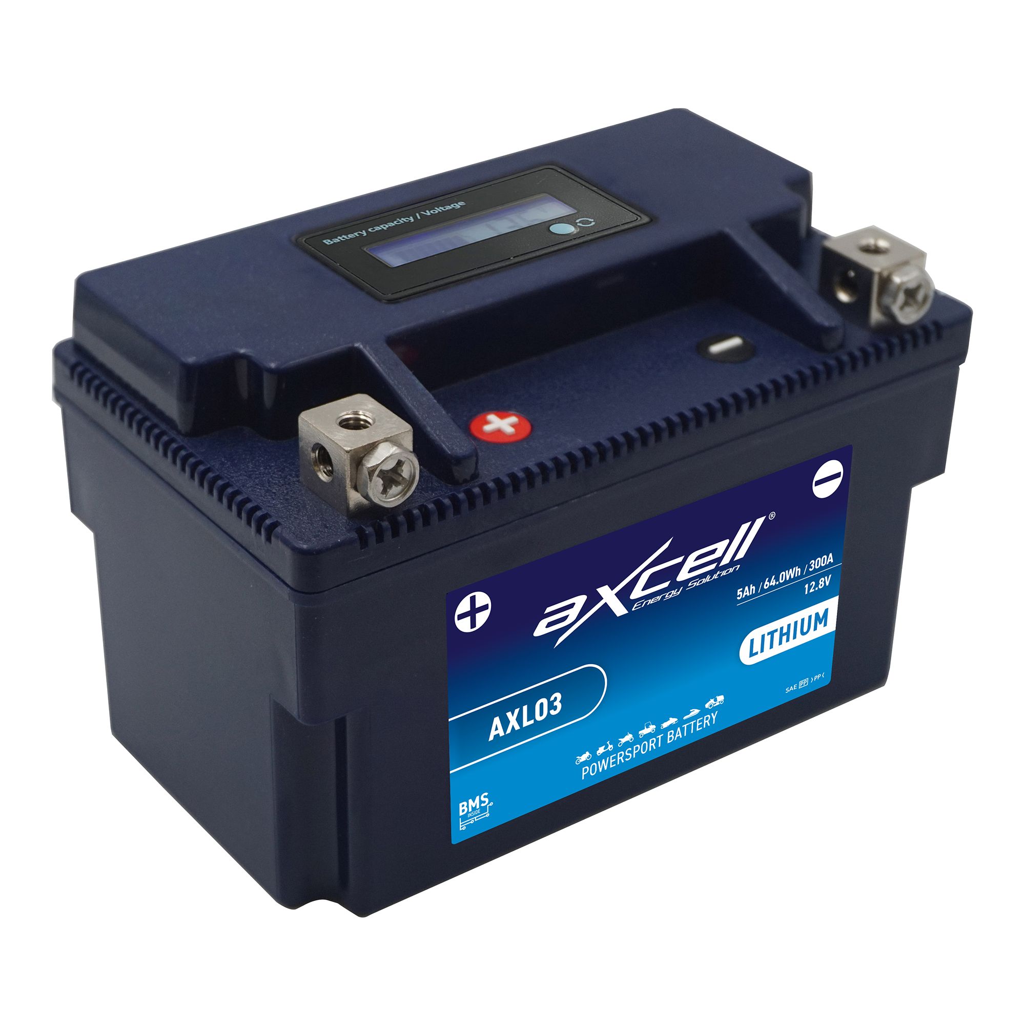 AXCELL Batterie 12V YTX12-BS Lithium-Ionen