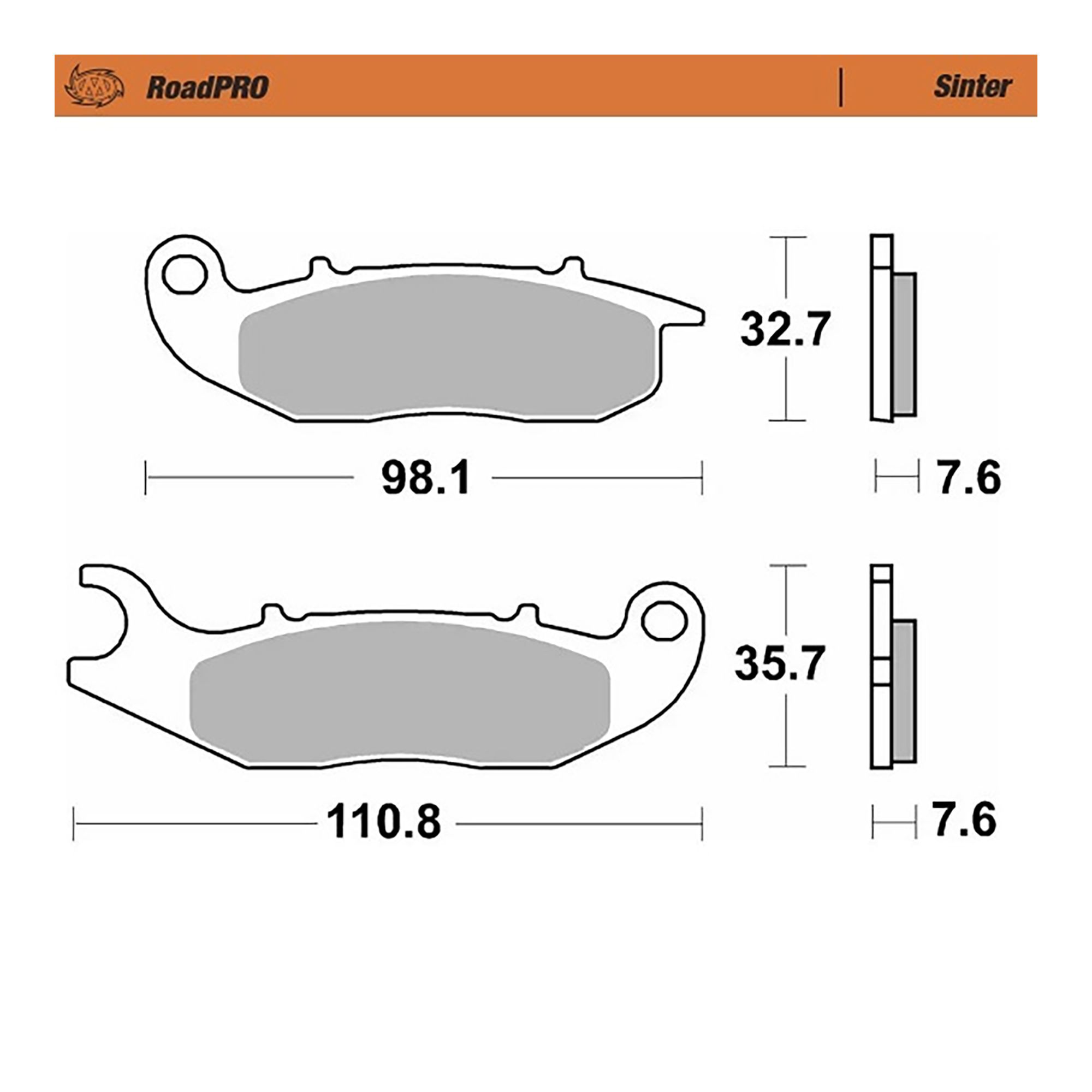 Moto-Master Bremsbelag RoadPRO Sinter vorne