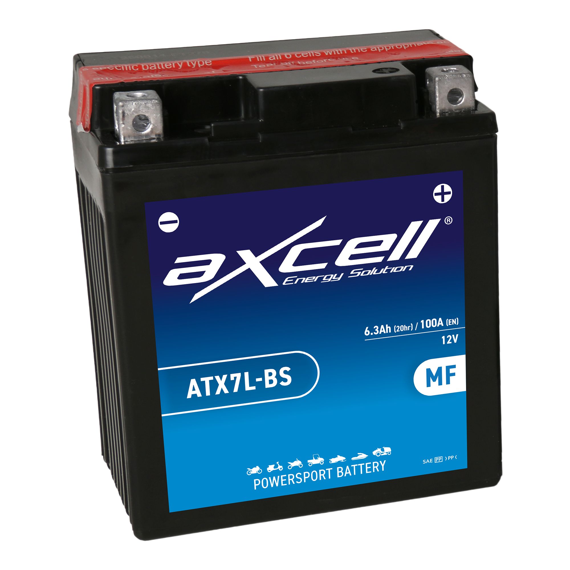 AXCELL Batterie 12V YTX7L-BS Wartungsfrei 50614