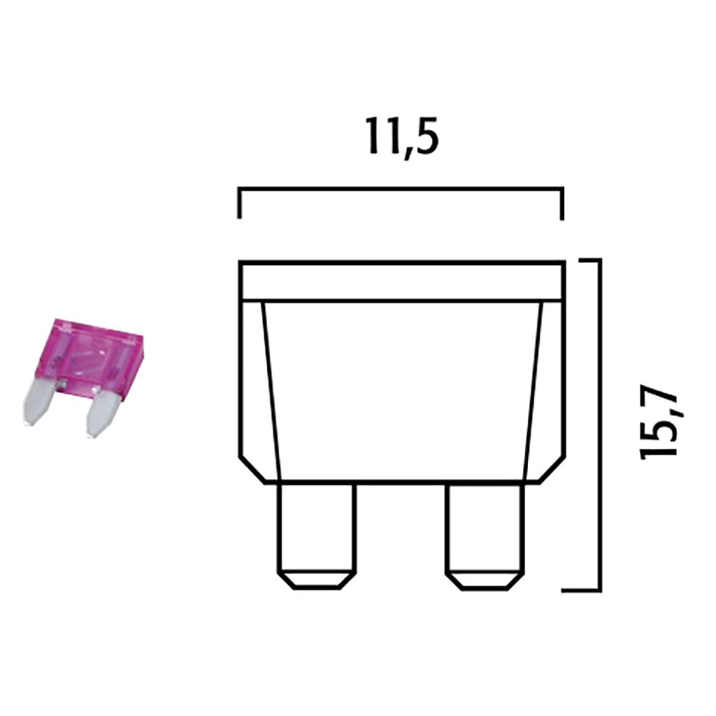Flösser Sicherung 3AH Flachsicherung VPE50