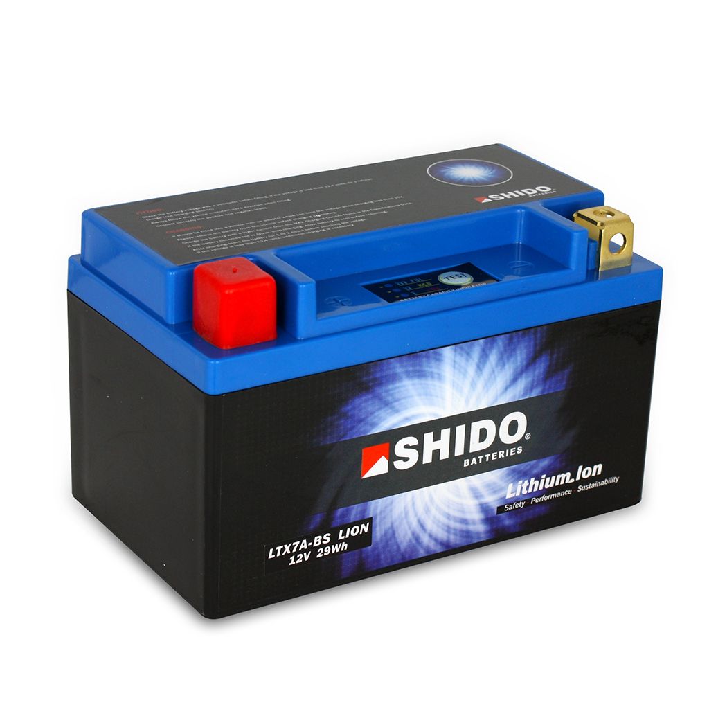 Shido Batterie 12V 2,4AH6AH YTX7A-BS Lithium-Ionen 50615