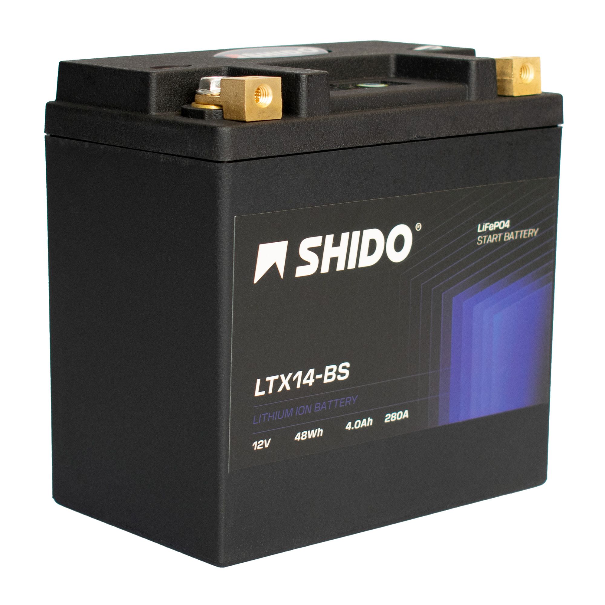 Shido Batterie 12V 4AH12AH YTX14-BS Lithium-Ionen 51214