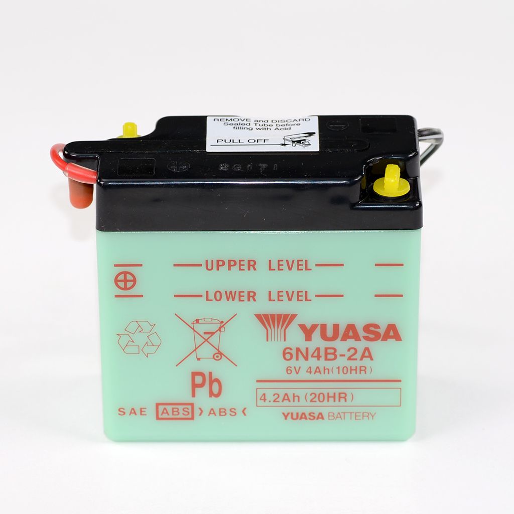 Yuasa Batterie 6V 4AH 6N4B-2A Blei-Säure 00412 ohne Säurepack