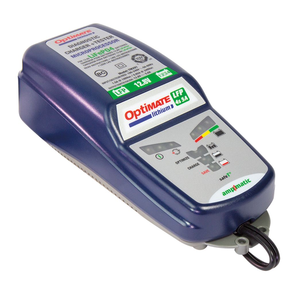 Optimate Batterieladegerät Lithium 0,4 - 5,0 Amp. bis Batteriegröße 100 Ah