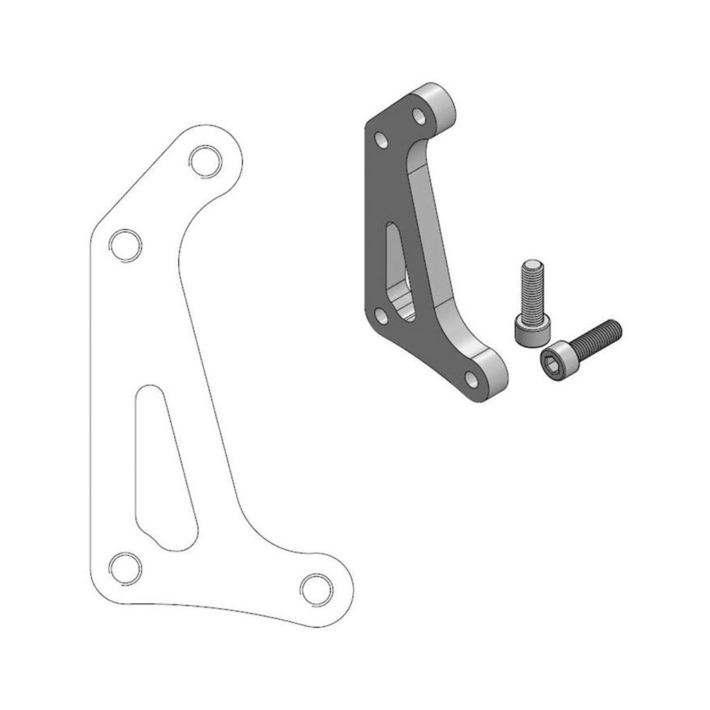 Moto-Master Bremssattel-Adapter Supermoto Racing Adapter 320 mm Ø
