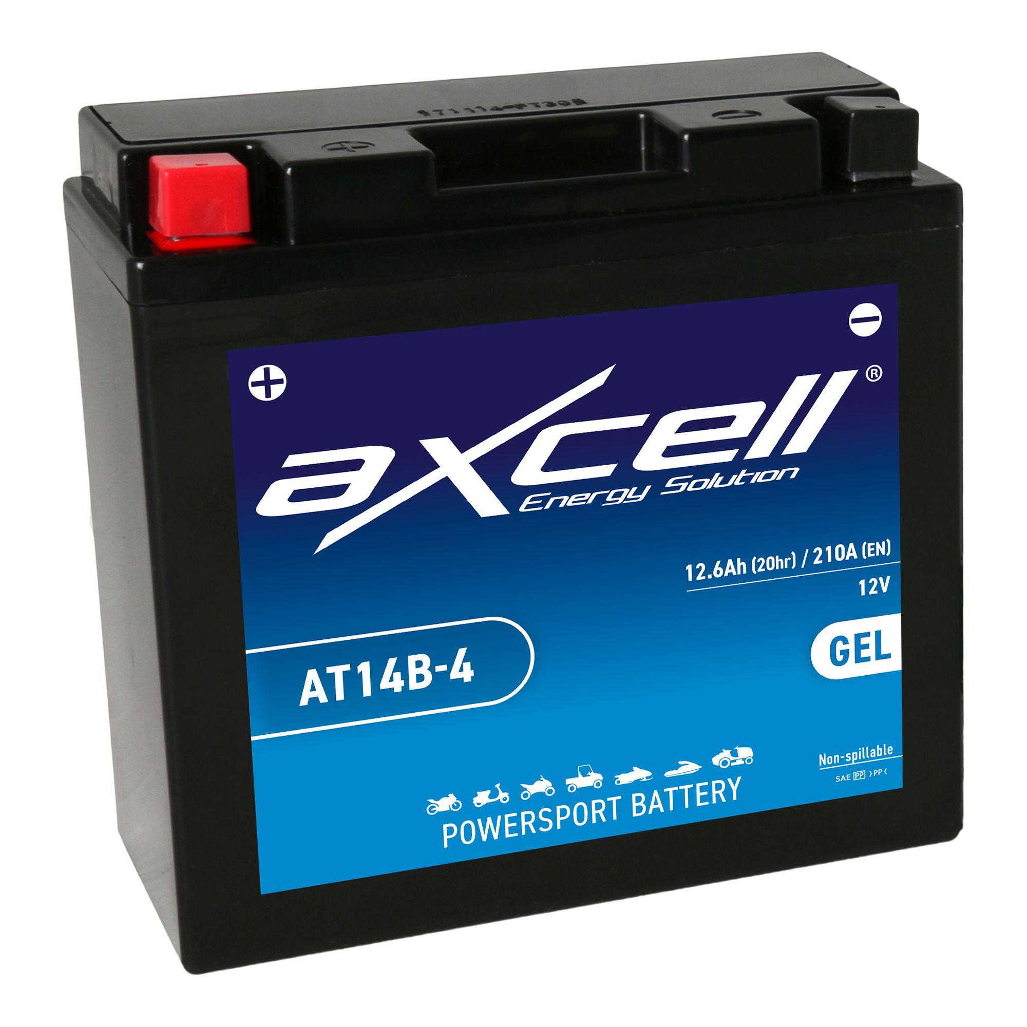 AXCELL Batterie 12V YT14B-4 GEL